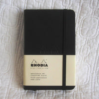Rhodia Hardcover Small Journal, Blank Pages, Pocket and Elastic Band