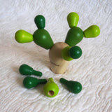 Mini Balancing Cactus Game in Travel Tin by Plan Toys, Ages 3+, Wood Toy