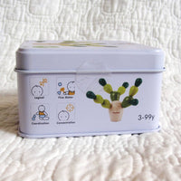 Mini Balancing Cactus Game in Travel Tin by Plan Toys, Ages 3+, Wood Toy