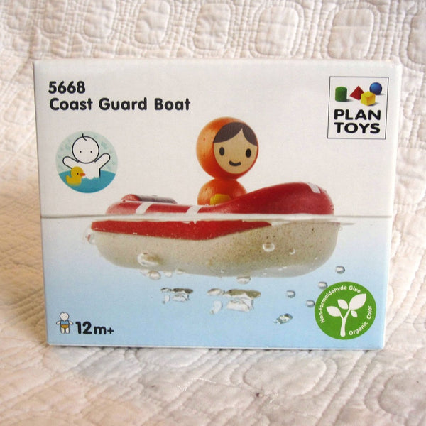 Plan Toys Coast Guard Boat Bath Toy, Ages 12 mo+