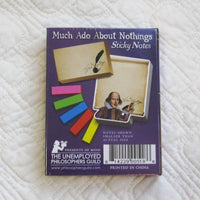 "Much Ado About Nothings" Shakesperian Sticky Notes for School or Work