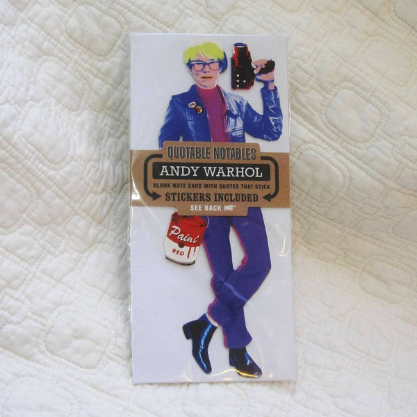 Andy Warhol "Quotable Notable" Die Cut Silhouette Greeting Card