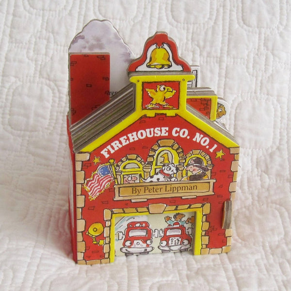 Firehouse Mini House Board Book by Peter Lippman, Ages 1 - 5