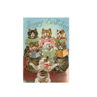 Vintage Cat Chorus Birthday Card