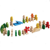 Wooden Domino Village Family, Ages 3+,