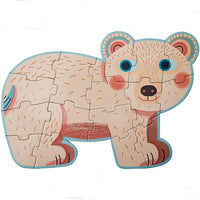 In The Forest Progressive Jig Saw Puzzles by Djeco, Premium French Brand,  Ages 3 - 5