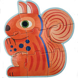 In The Forest Progressive Jig Saw Puzzles by Djeco, Premium French Brand,  Ages 3 - 5