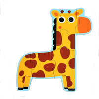 In The Jungle Progressive Jig Saw Puzzles by Djeco, Premium French Brand,  Ages 2 - 4