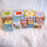 Stacking Box Tower by Djeco, French Style, Ages 12 mo.+,  Fresh Pastel Design