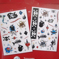 Temporary Tattoos for Kids, Fierce Pirate Style, by Djeco, Dress Up Fun, Ages 4+