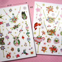 Temporary Tattoos for Kids, Fairy Jewels Style, by Djeco, Dress Up Fun, Ages 4+
