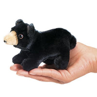 Black Bear Finger Puppet by Folkmanis, Fuzzy and Fun, Ages 3 and up