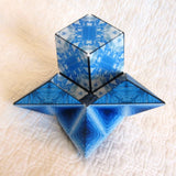 Shashibo Shape Shifting Magnetic Puzzle Box, Blue Planet Ocean and Wave Patterns, Ages 8 - adult