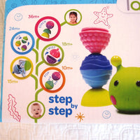Lalaboom Bath Time Caterpillar, Snap Beads, 8 pieces, Ages 6 - 36 mo.