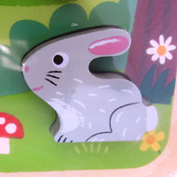 Forest Animals Wooden Chunky Puzzle By Janod, Ages 18 - 36 mo.