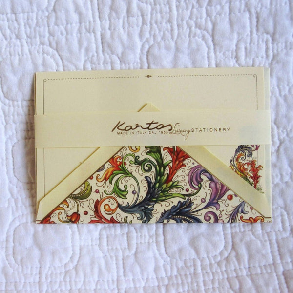 Classic Florentine Note Cards  Rossi 1931 Italian Stationery